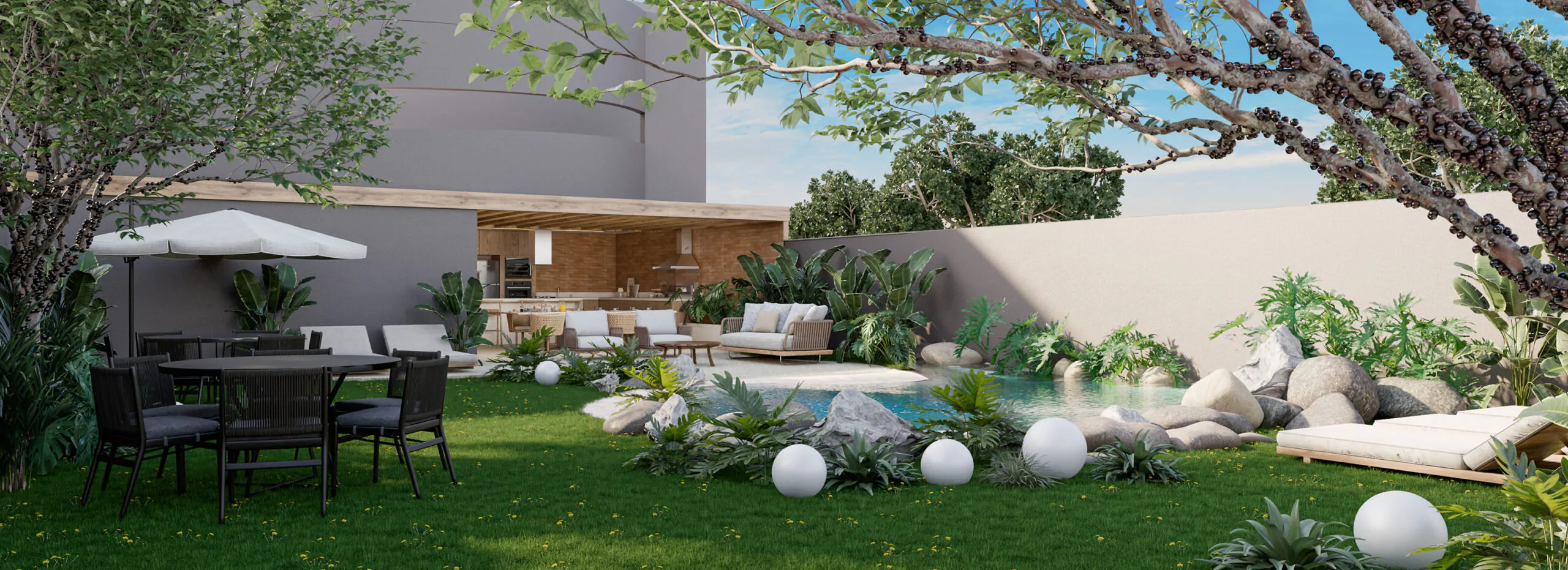 POMAR COM PISCINA NATURAL