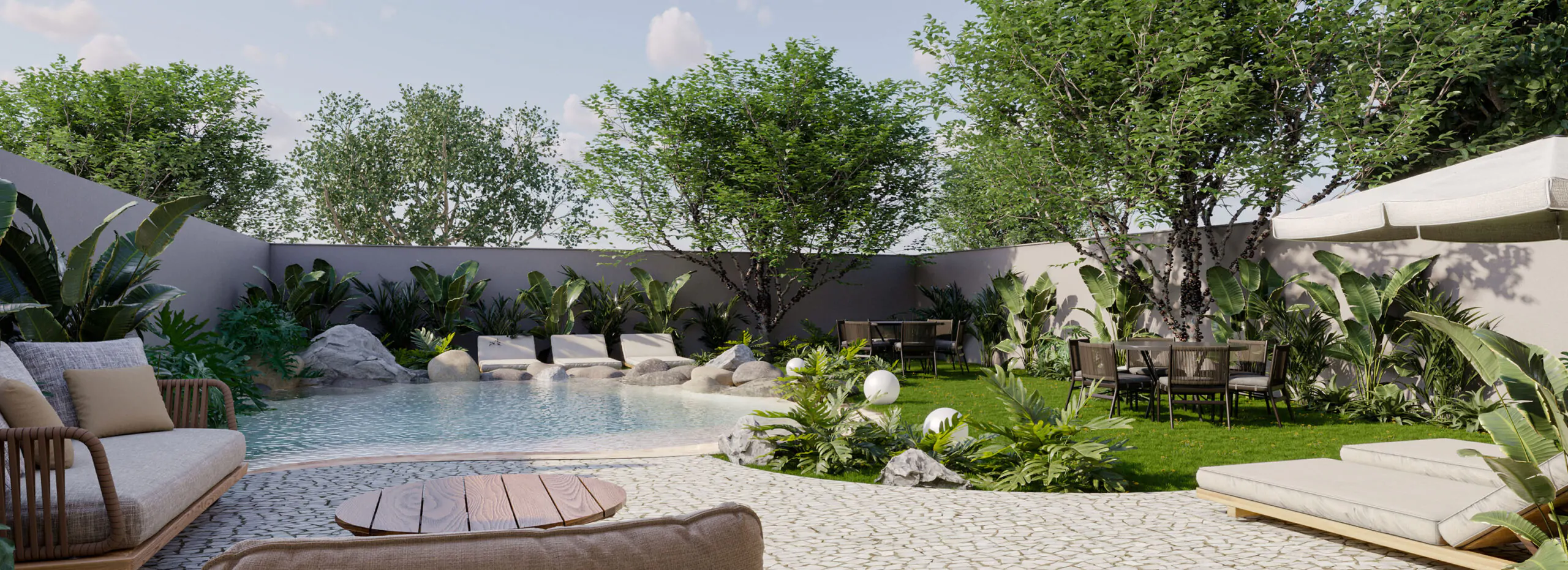 POMAR COM PISCINA NATURAL